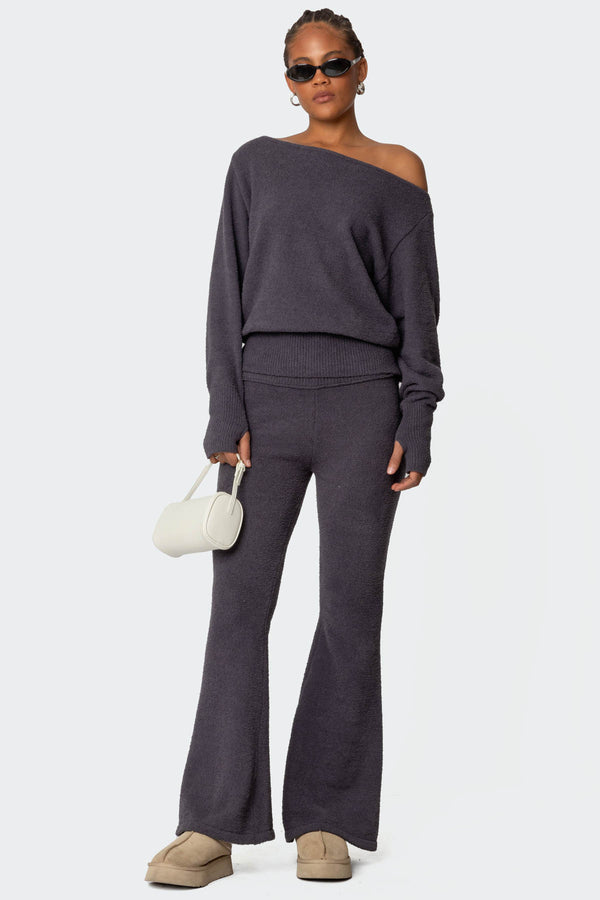 Plush Oversized Asymmetric Sweater