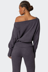 Plush Oversized Asymmetric Sweater