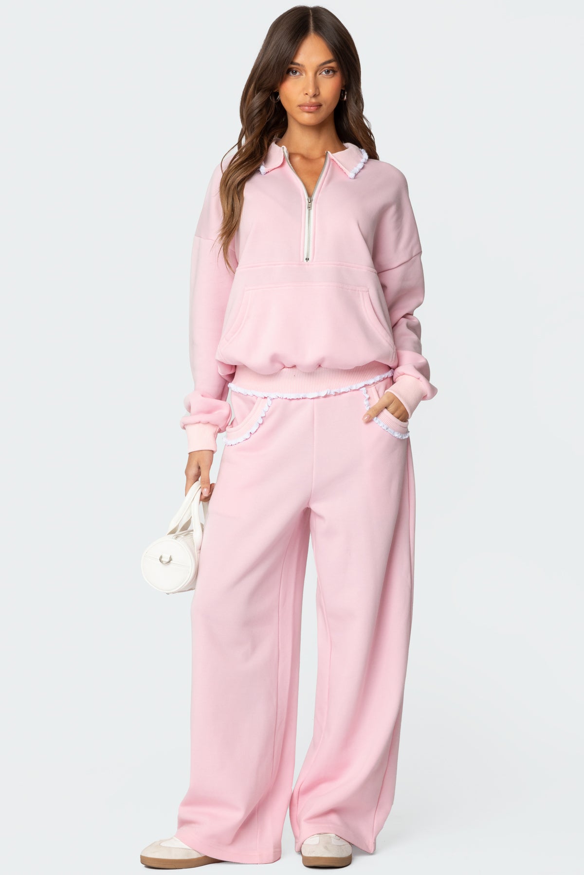 Ashtin Ruffle Trim Sweatpants