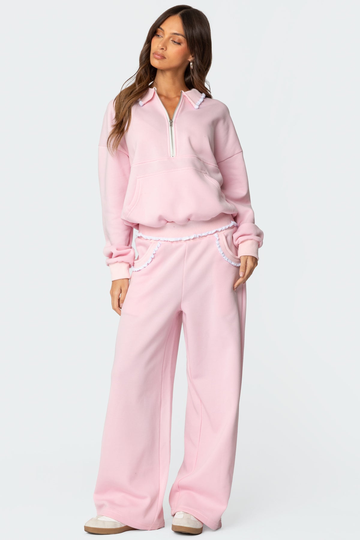 Ashtin Ruffle Trim Sweatpants