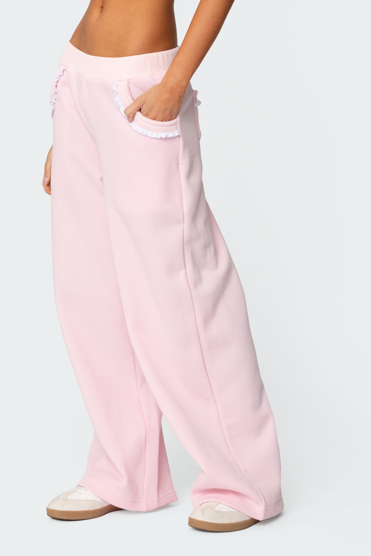 Ashtin Ruffle Trim Sweatpants