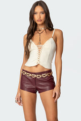 Interlocked V Neck Tank Top