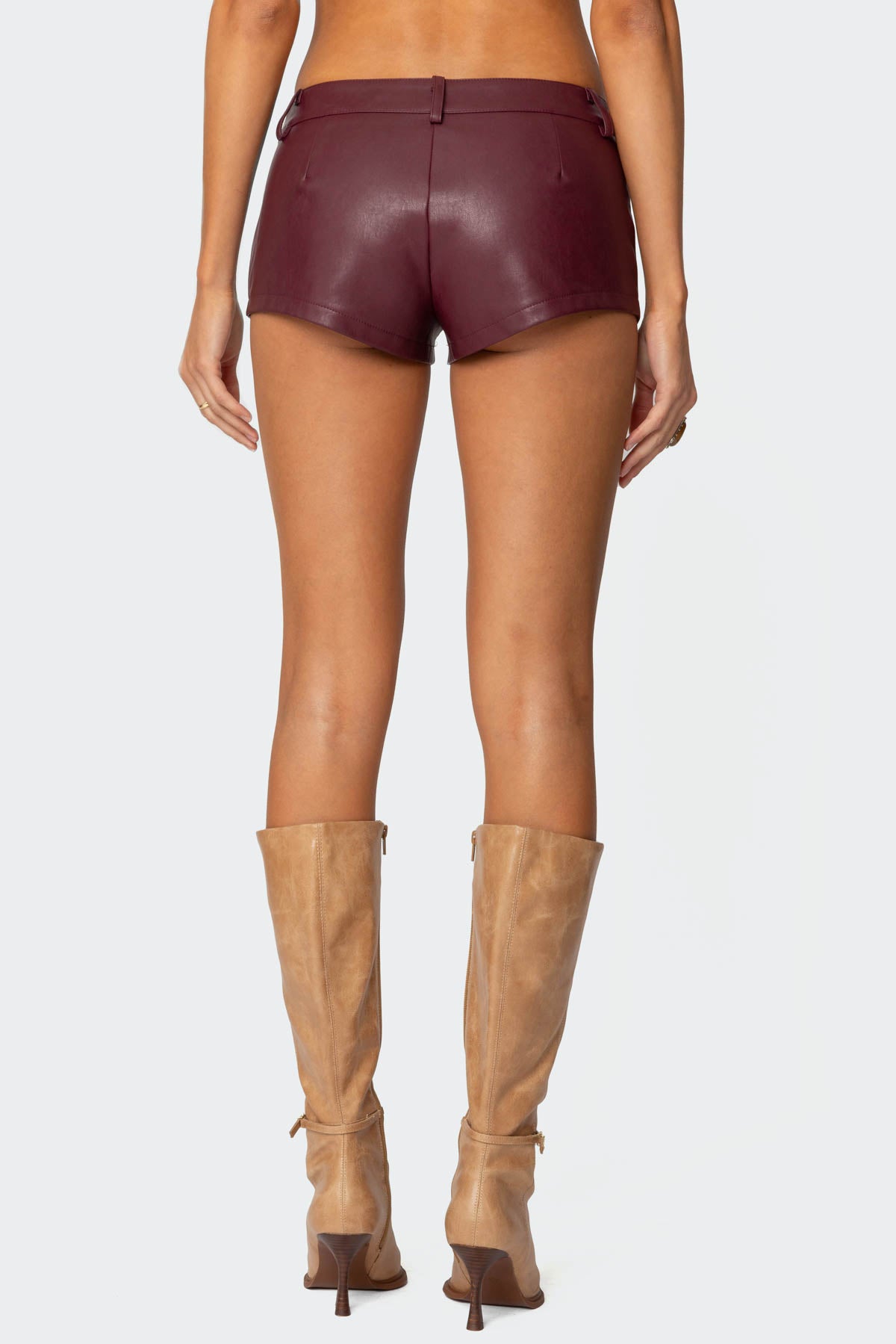 Melaney Faux Leather Micro Shorts