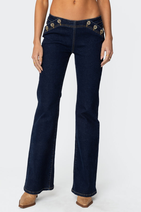 Alison Low Rise Flared Jeans