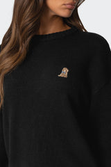 Puppy Love Embroidered Sweater