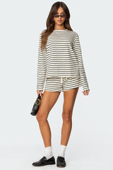 Jordyn Striped Drawstring Shorts