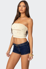 Belline Knit Strapless Top