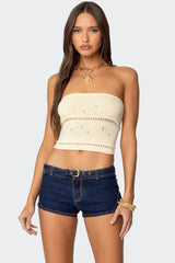 Belline Knit Strapless Top