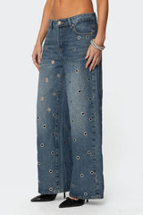 Jainie Grommet Low Rise Jeans