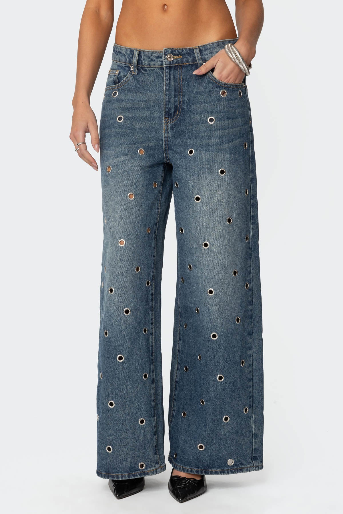 Jainie Grommet Low Rise Jeans