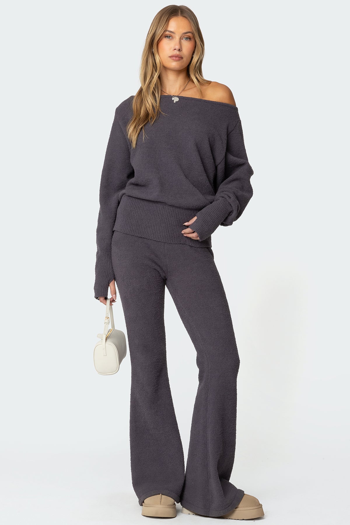 Plush Oversized Asymmetric Sweater