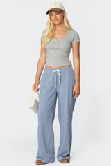 French Terry Straight Leg Sweatpants