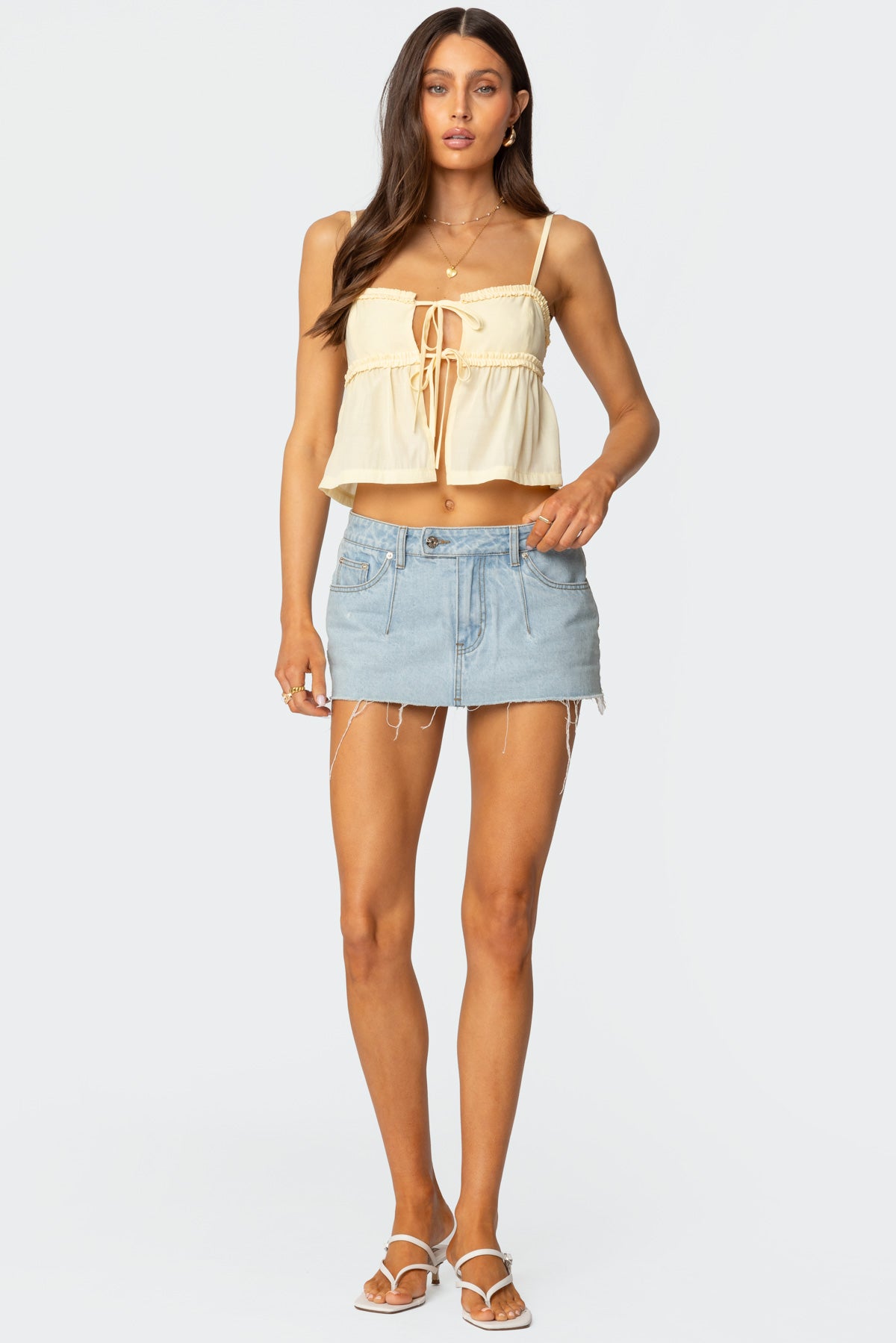 Loula Tie Front Tank Top