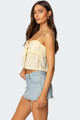 Loula Tie Front Tank Top