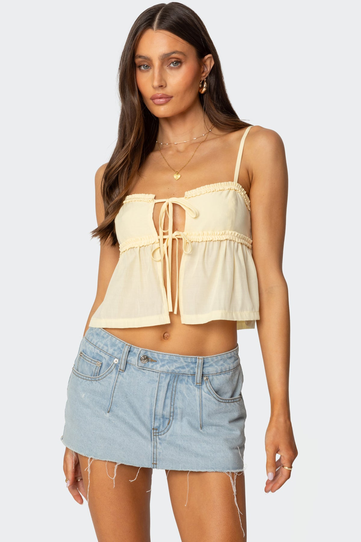 Loula Tie Front Tank Top