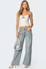 Everly Studded Low Rise Jeans