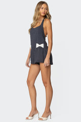 Lena Polka Dot Halter Neck Romper