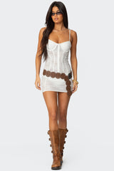 Sheer Lace Cupped Mini Dress