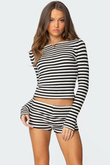 Hali Striped Knit Top