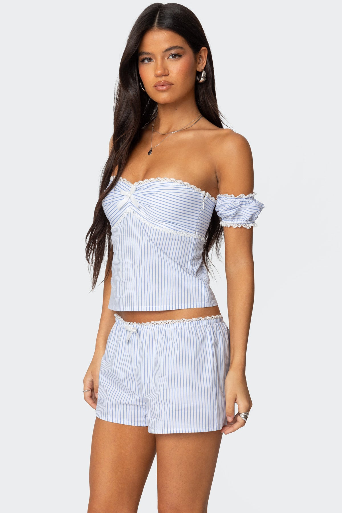 Taryn Off Shoulder Striped Top