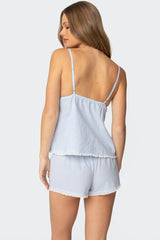 Danna Pinstripe Babydoll Tank Top