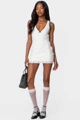 Selah Lace Contrast Mini Dress