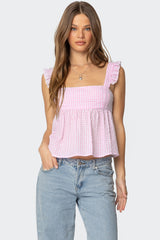 Jenson Backless Gingham Top