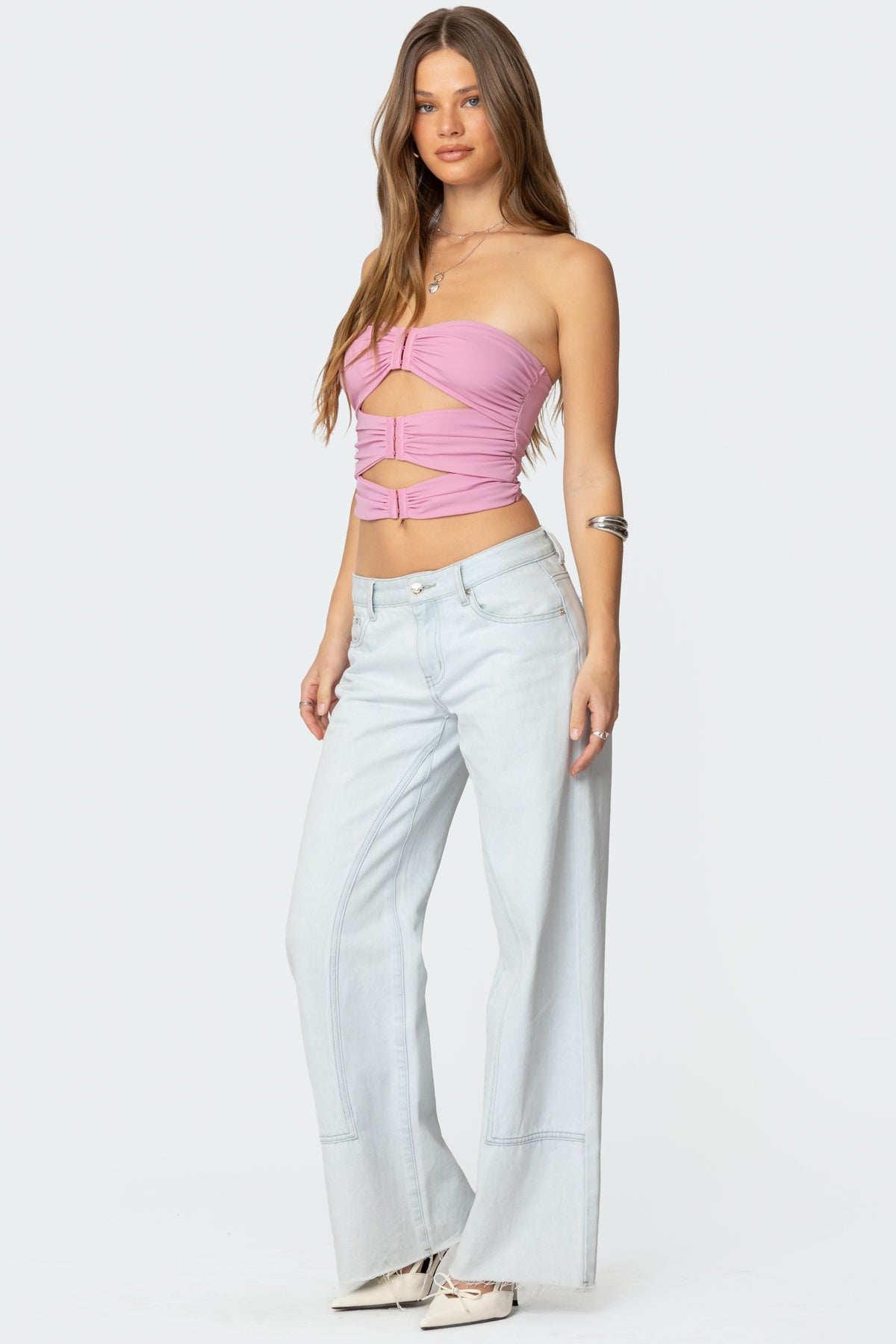 Ariella Cut Out Strapless Top