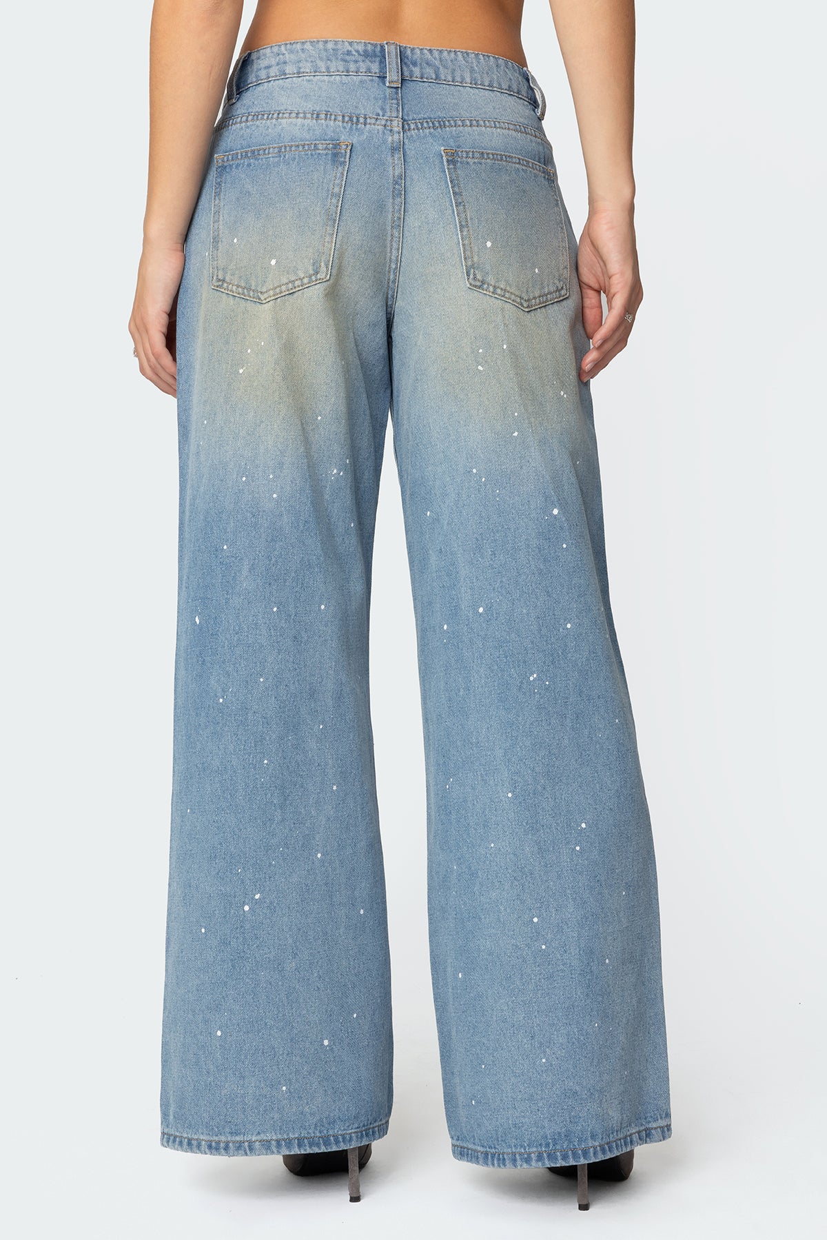 Paint Splatter Low Rise Jeans