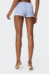 Antonia Gingham Scrunch Shorts