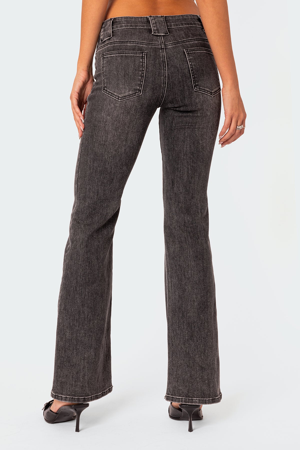 Tatum Washed Low Rise Flare Jeans