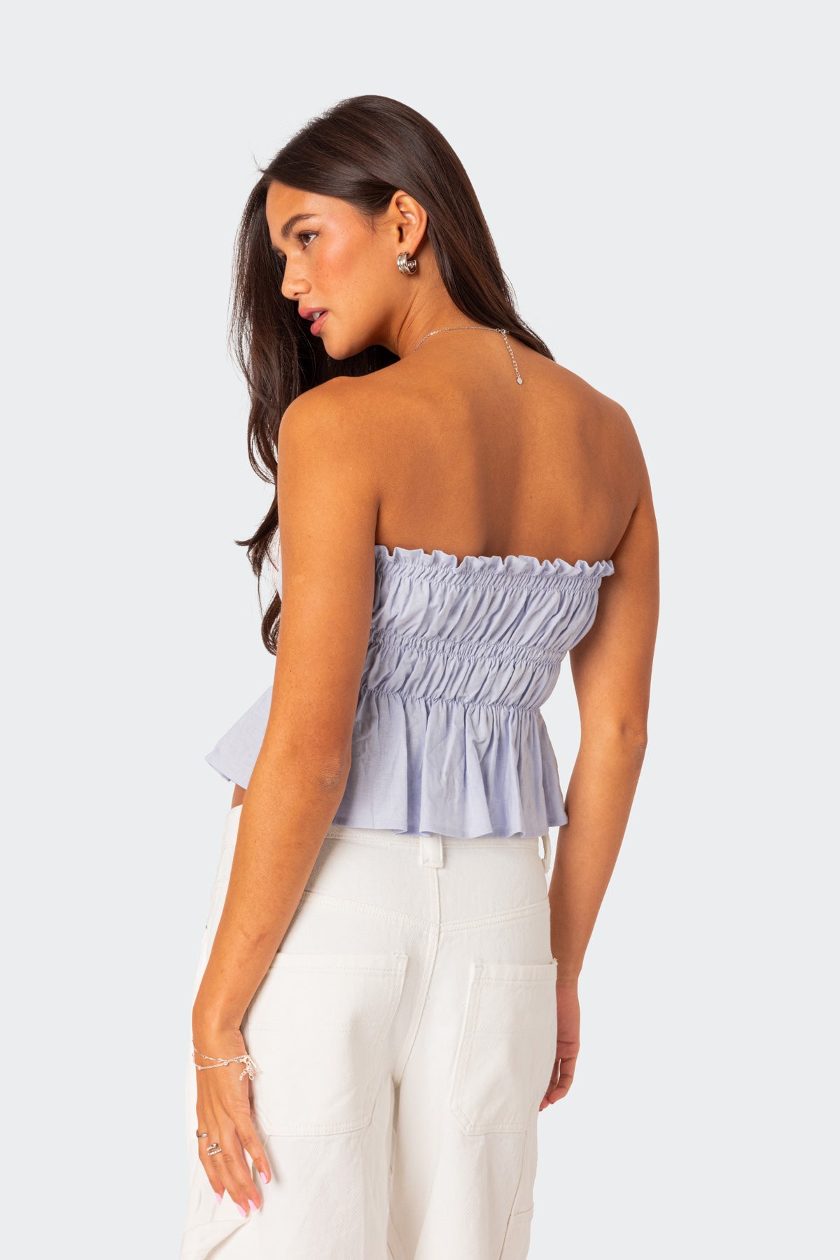 Katherine Linen Look Scrunch Top