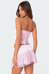 Lex Satin Effect & Lace Corset