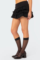 Martina Ruffle Terry Mini Skirt