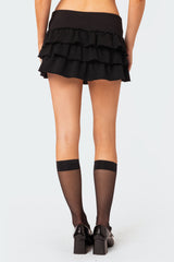 Martina Ruffle Terry Mini Skirt