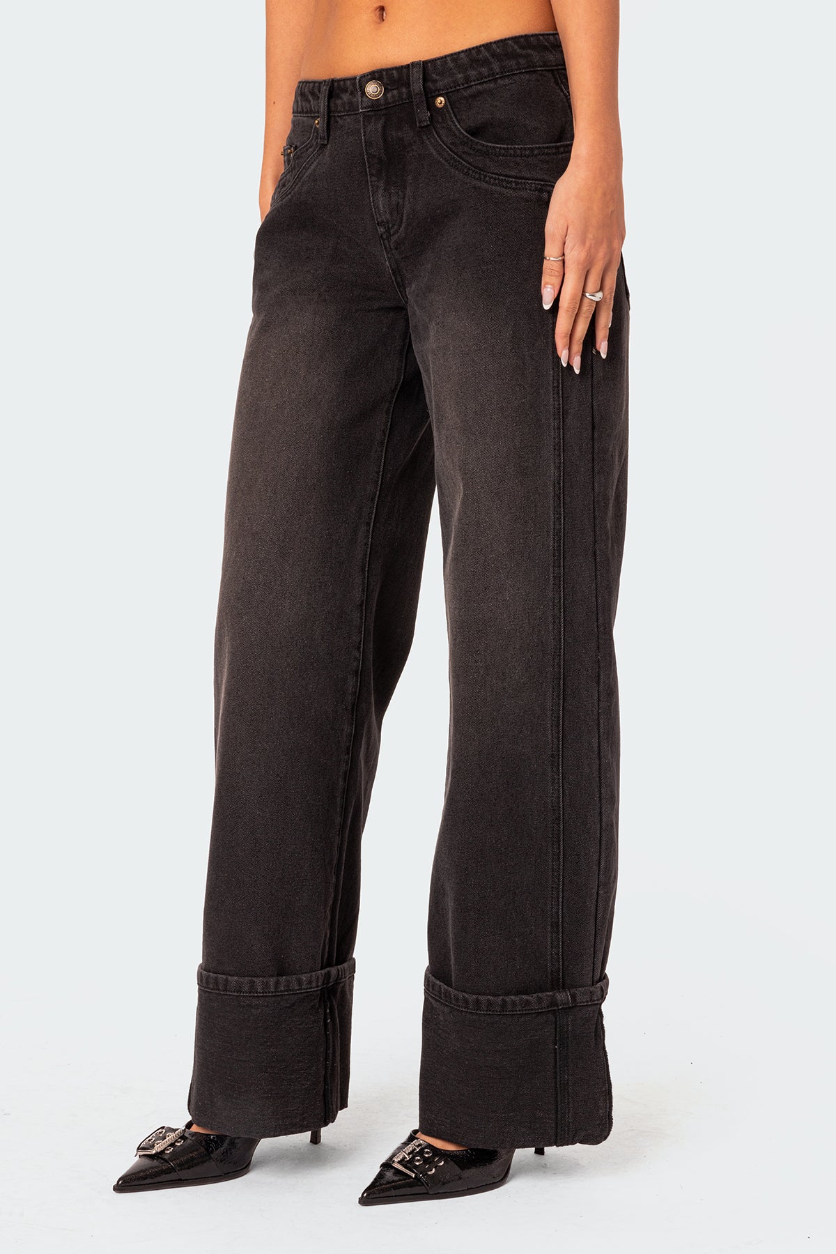 Vesper Cuffed Low Rise Jeans