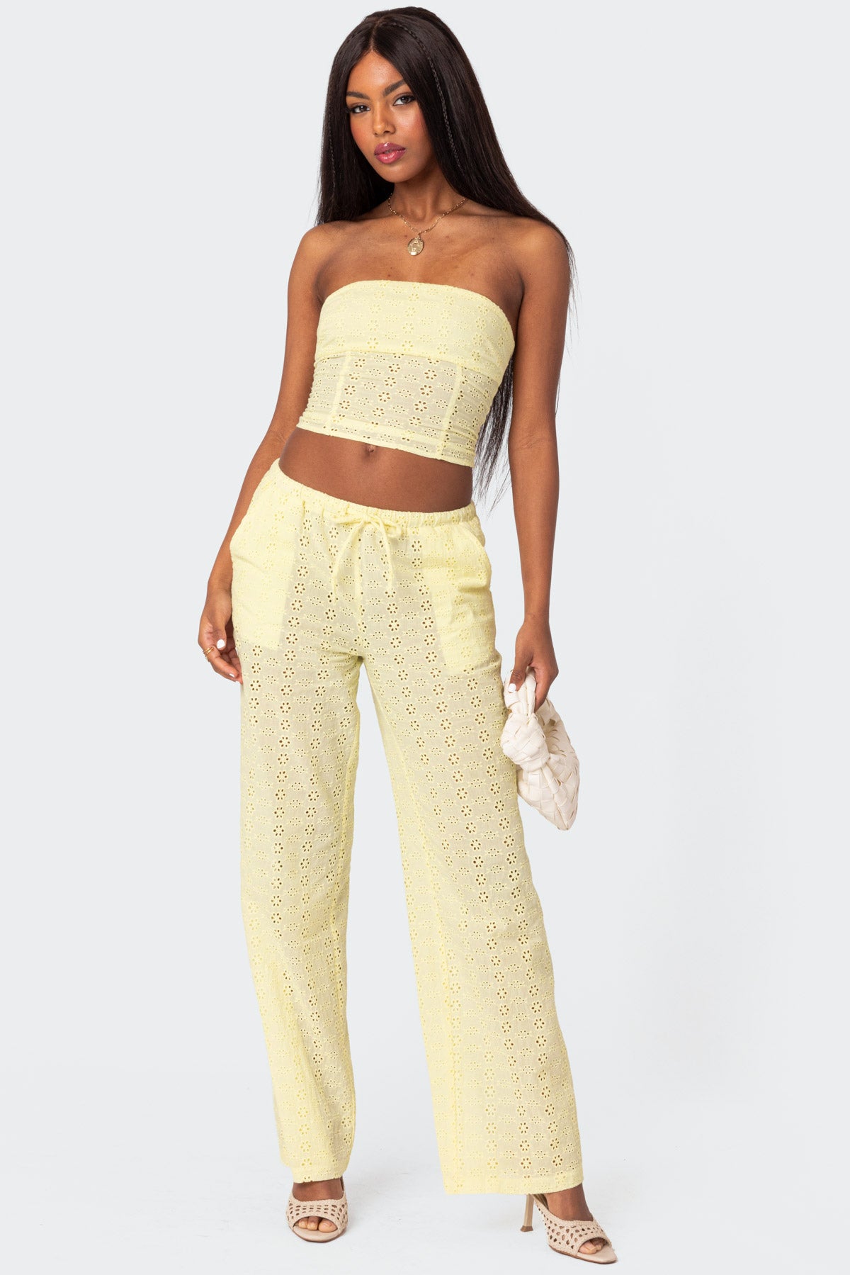 Lemon Lacey Cotton Pants