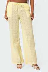 Lemon Lacey Cotton Pants