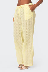 Lemon Lacey Cotton Pants