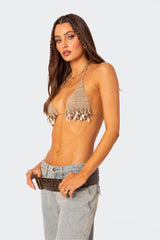 Aruba Beaded Crochet Bra Top