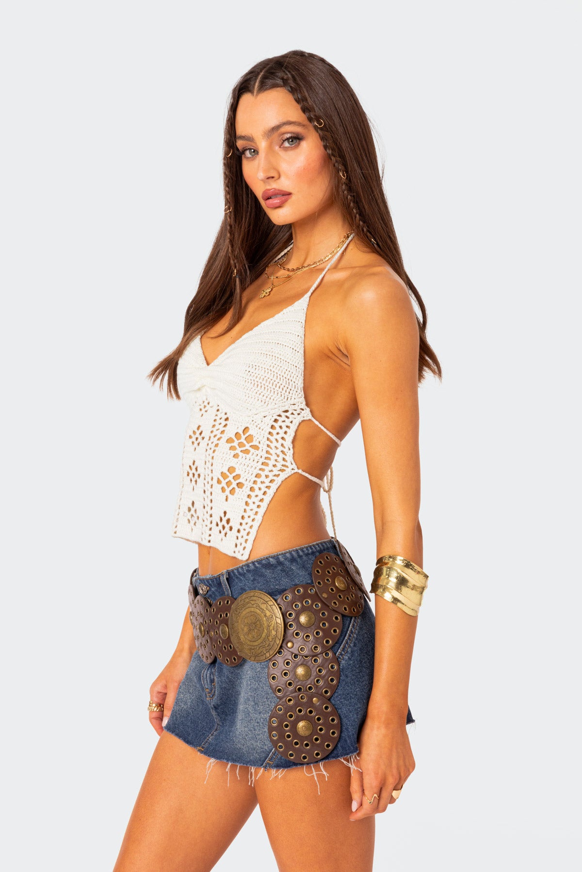 Jada Open Back Crochet Top