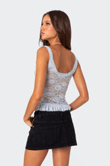 Kerry Sheer Lace Tank Top