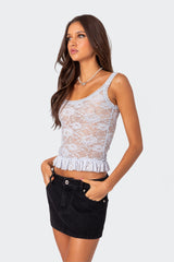 Kerry Sheer Lace Tank Top