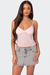 Serafina Sheer Mesh Tank Top