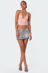 Lillie Knotted Halter Top