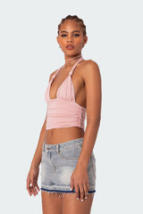 Lillie Knotted Halter Top