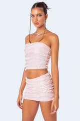 Izzy Ruffled Strapless Top