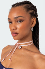 Heartache Satin Effect Choker