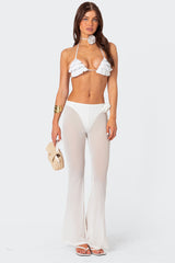 Flo Sheer Mesh Flared Pants