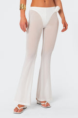 Flo Sheer Mesh Flared Pants